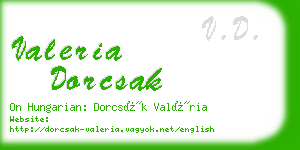 valeria dorcsak business card